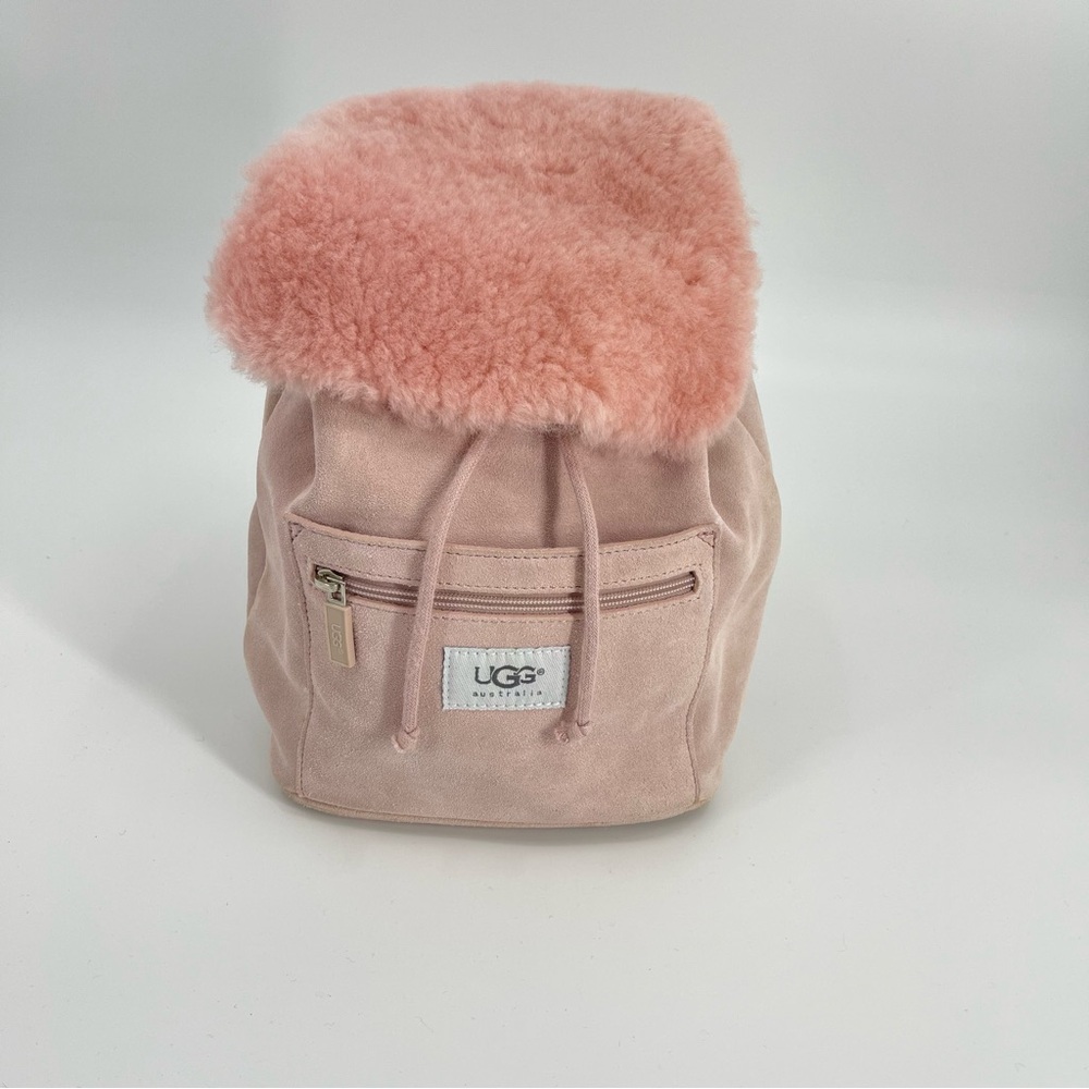 UGG Australia Nordie Light Pink Suede Mini Backpack Purse Cottagecore Coquette - Picture 2 of 15